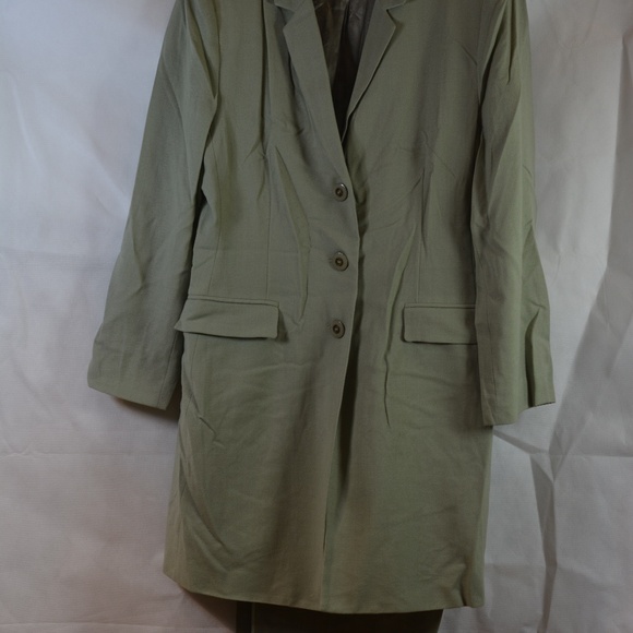 DC Devonshire Cream Green Blazer SZ 16 100% Wool - Picture 6 of 9